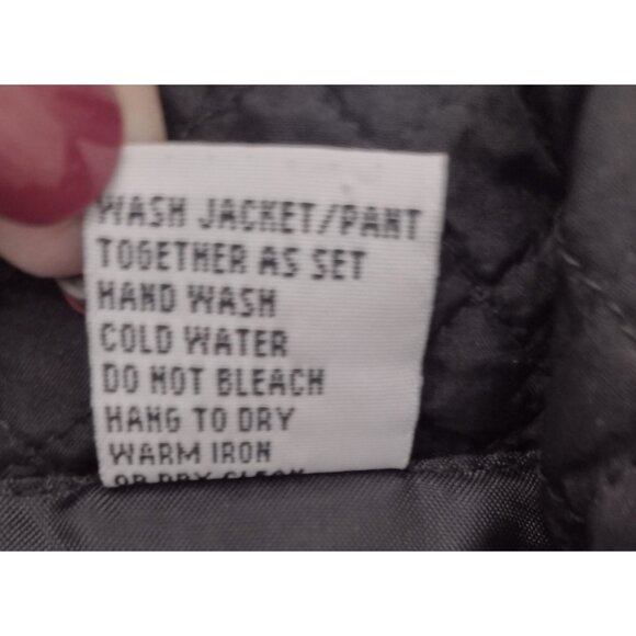 EVR DIV Rousso Studded Silk Bomber Jacket Womens L Full Zip Vintage 80s Black - Picture 6 of 6